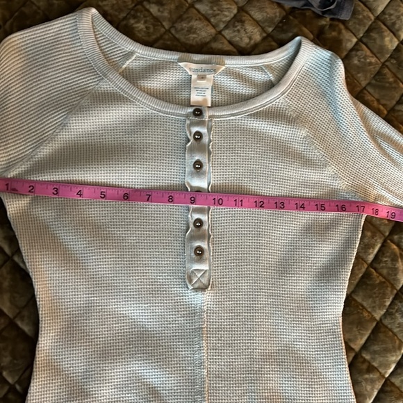 Sundance light blue thermal pattern cuffs size small - Picture 6 of 9